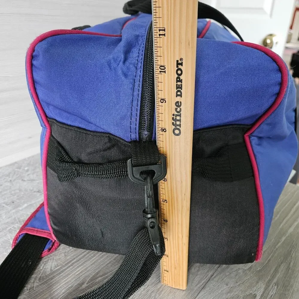 Nike Duffle‎ Gym Bag Retro Vintage 90s Y2K Colorful Purple Pink Strap Zip